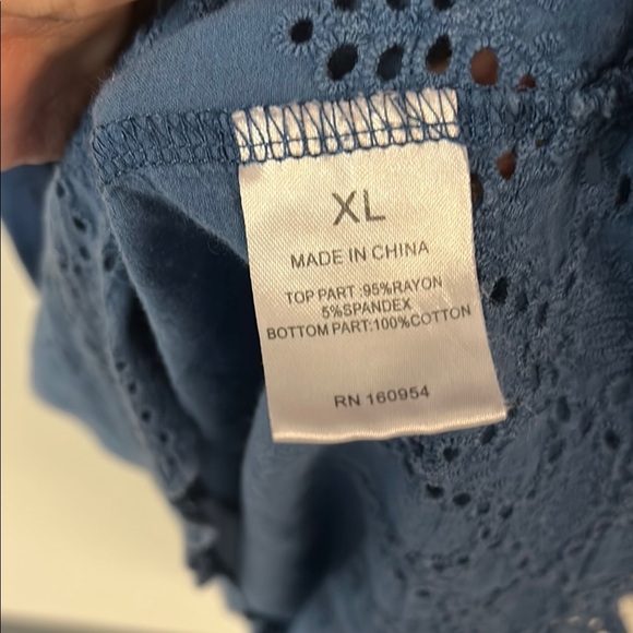 Elegant Blue Tiered Dress - Picture 5 of 5